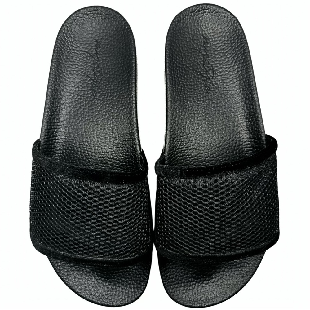 Mesh with Me Mens Mesh & Embroidered Detail SLIDE SANDALS